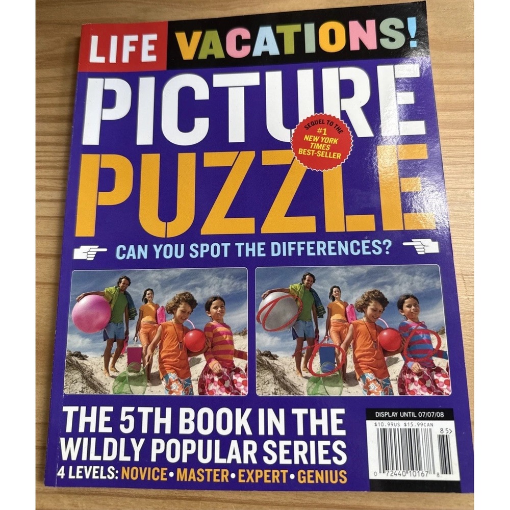 Life Picture Puzzle Vacations Book Spot the Differences #5 2008